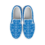 Christmas Nordic Knitted Pattern Print White Slip On Shoes