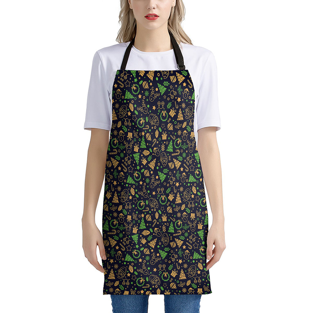 Christmas Party Elements Pattern Print Apron