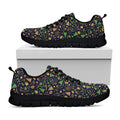 Christmas Party Elements Pattern Print Black Running Shoes