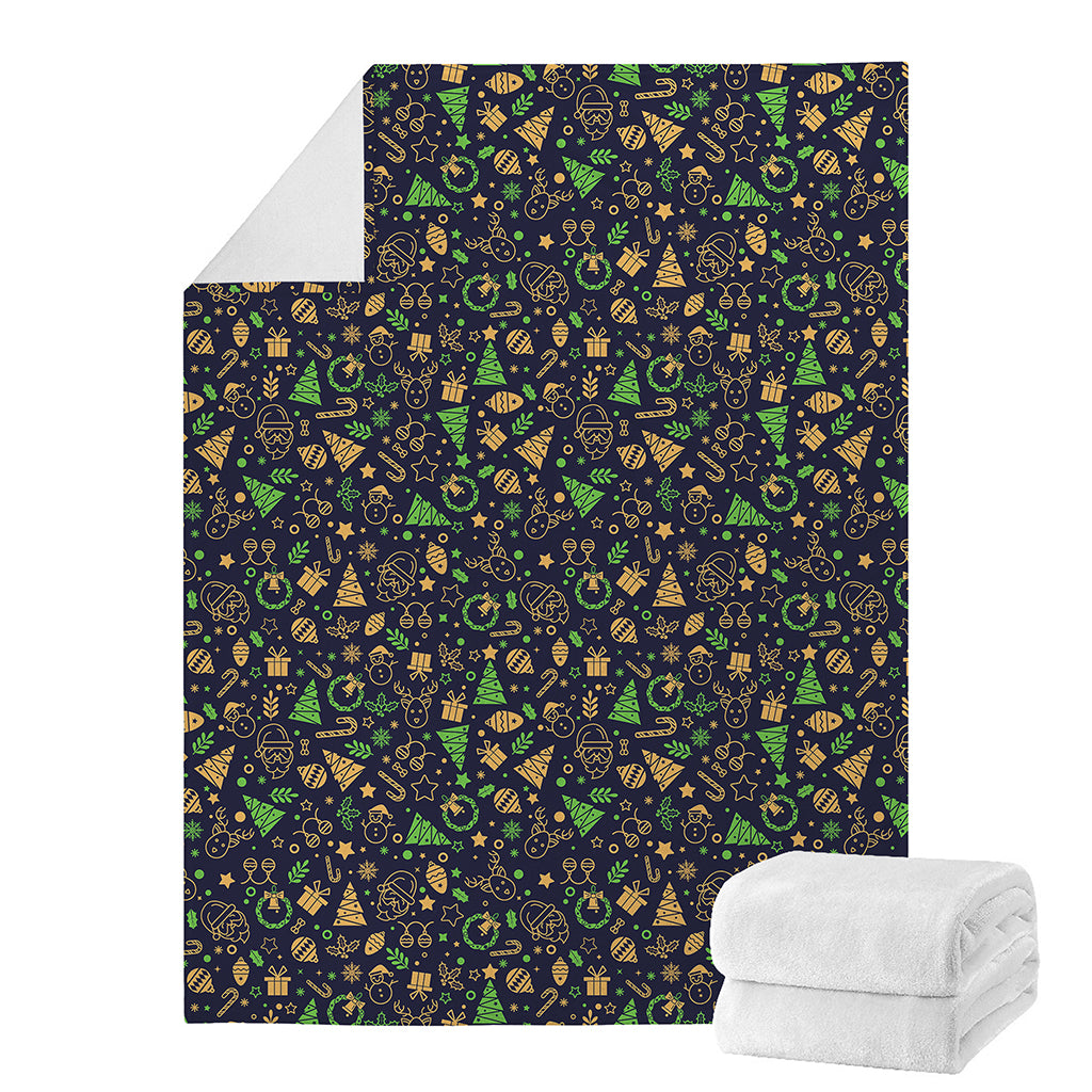 Christmas Party Elements Pattern Print Blanket