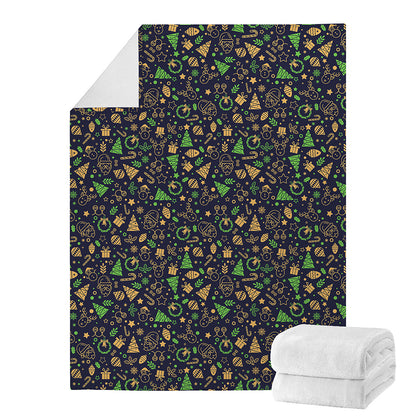Christmas Party Elements Pattern Print Blanket