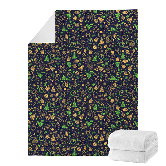 Christmas Party Elements Pattern Print Blanket