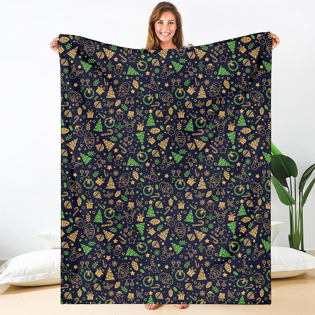 Christmas Party Elements Pattern Print Blanket