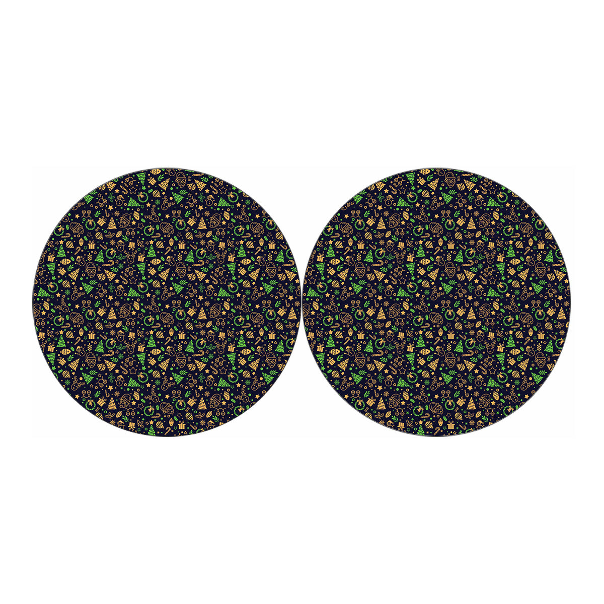 Christmas Party Elements Pattern Print Car Coasters