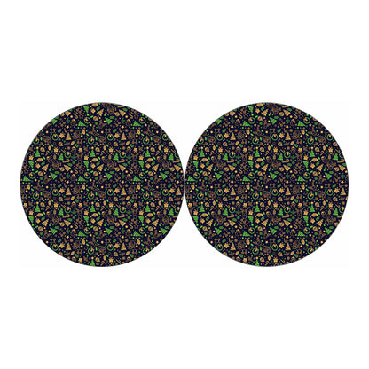 Christmas Party Elements Pattern Print Car Coasters