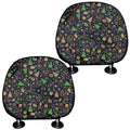 Christmas Party Elements Pattern Print Car Headrest Covers