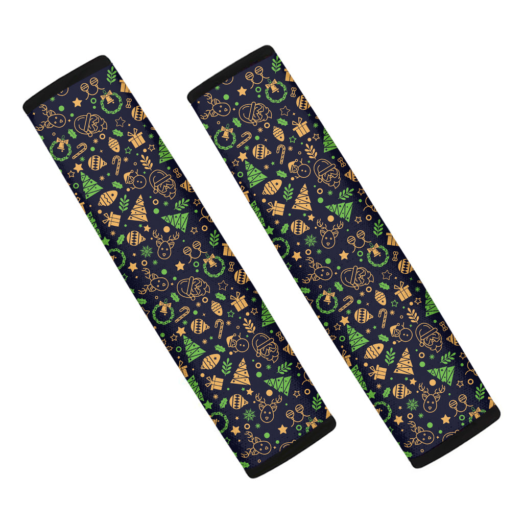 Christmas Party Elements Pattern Print Car Seat Belt Covers