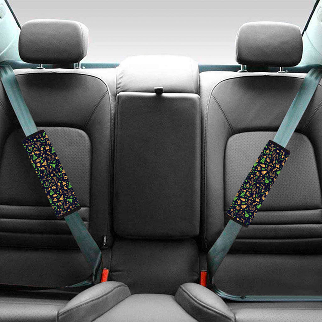 Christmas Party Elements Pattern Print Car Seat Belt Covers