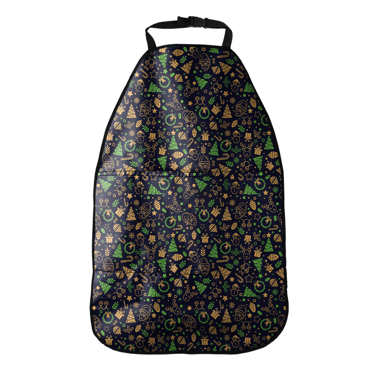 Christmas Party Elements Pattern Print Car Seat Organizers