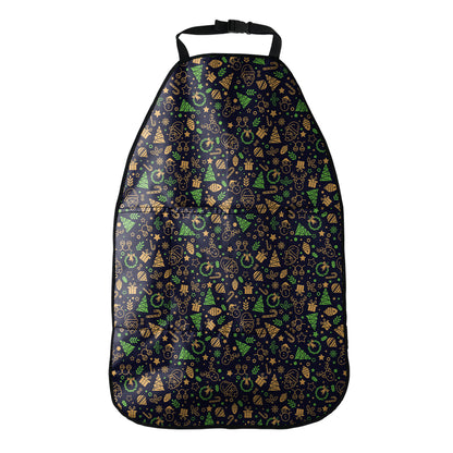 Christmas Party Elements Pattern Print Car Seat Organizers