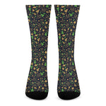 Christmas Party Elements Pattern Print Crew Socks