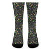 Christmas Party Elements Pattern Print Crew Socks