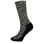 Christmas Party Elements Pattern Print Crew Socks