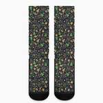 Christmas Party Elements Pattern Print Crew Socks