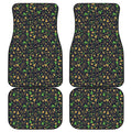 Christmas Party Elements Pattern Print Front and Back Car Floor Mats