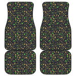 Christmas Party Elements Pattern Print Front and Back Car Floor Mats