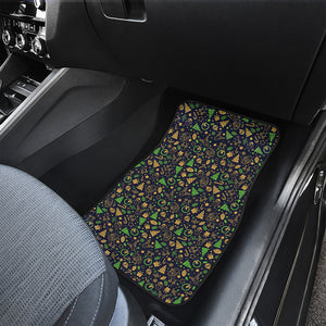 Christmas Party Elements Pattern Print Front and Back Car Floor Mats