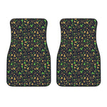 Christmas Party Elements Pattern Print Front Car Floor Mats