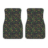 Christmas Party Elements Pattern Print Front Car Floor Mats