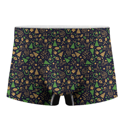 Christmas Party Elements Pattern Print Men's Boxer Briefs