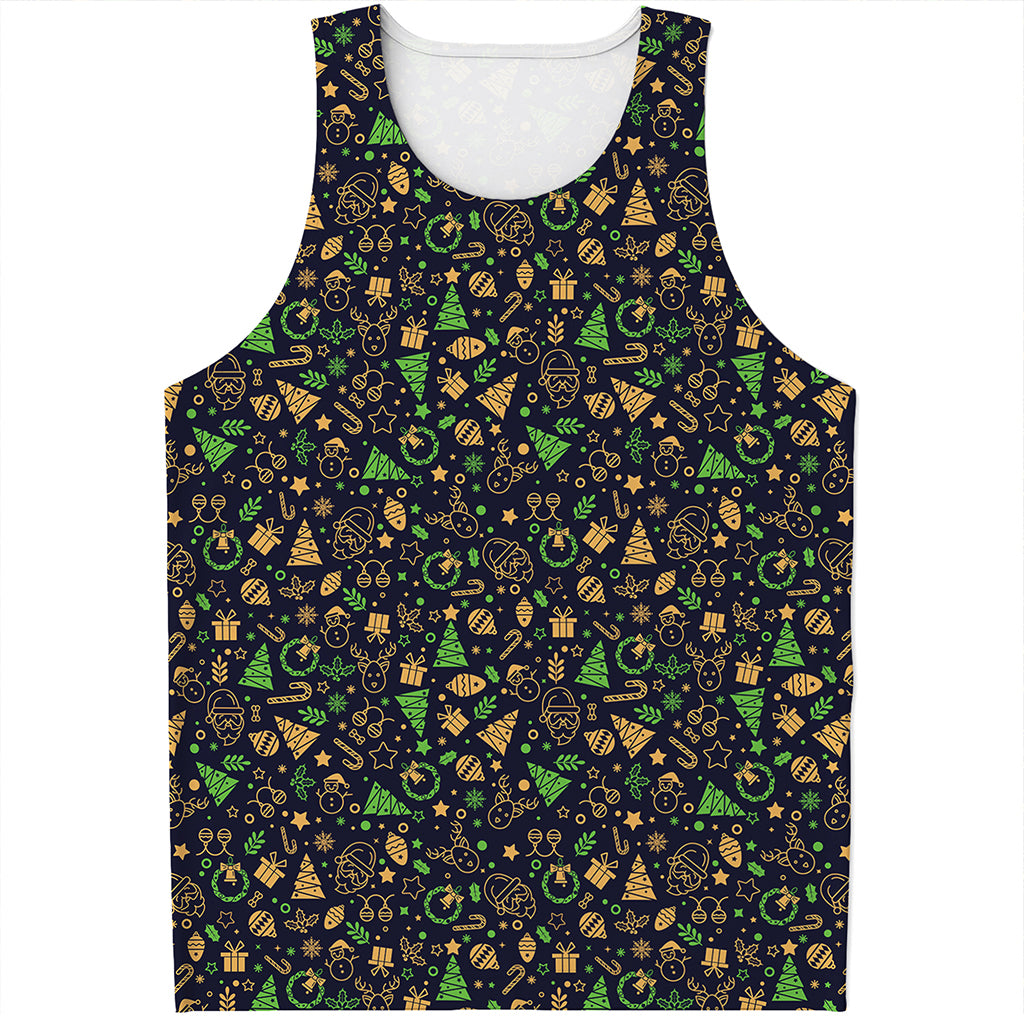 Christmas Party Elements Pattern Print Men's Tank Top