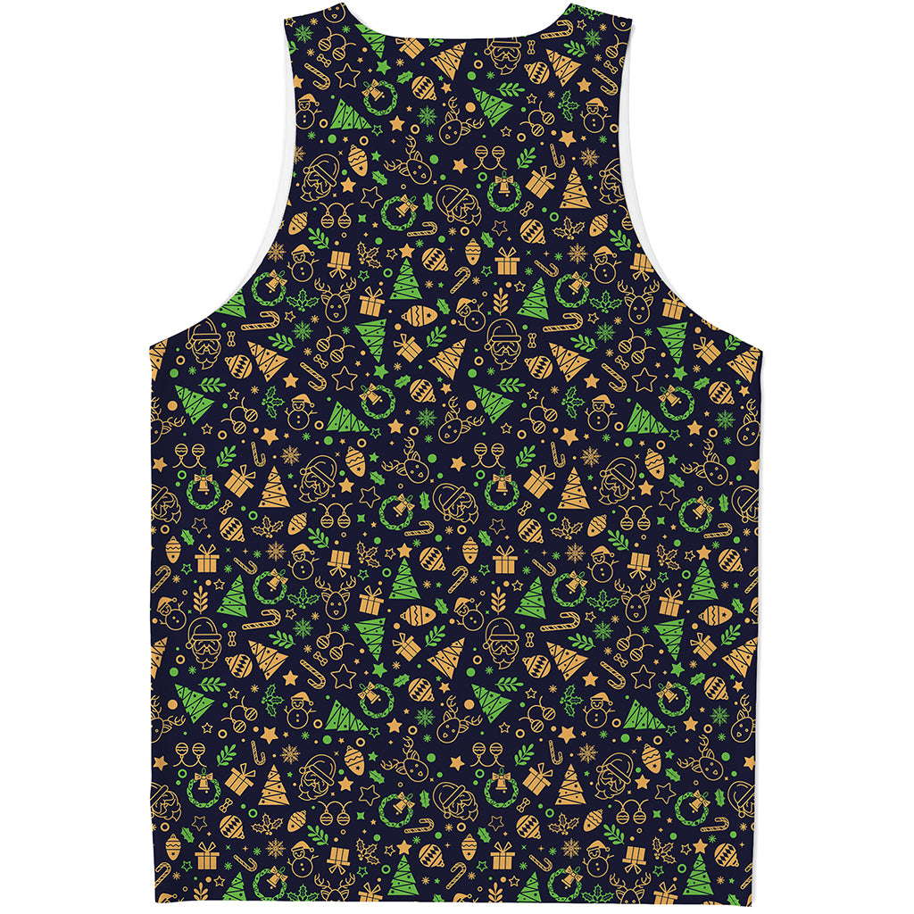 Christmas Party Elements Pattern Print Men's Tank Top