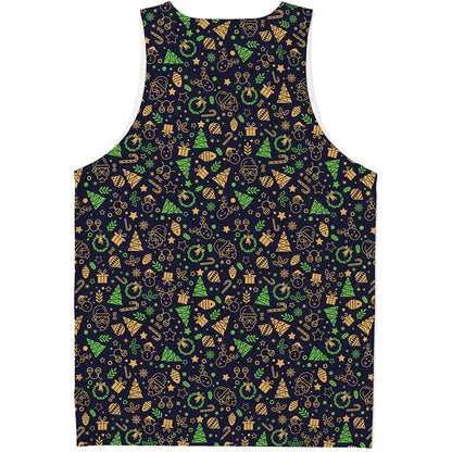 Christmas Party Elements Pattern Print Men's Tank Top