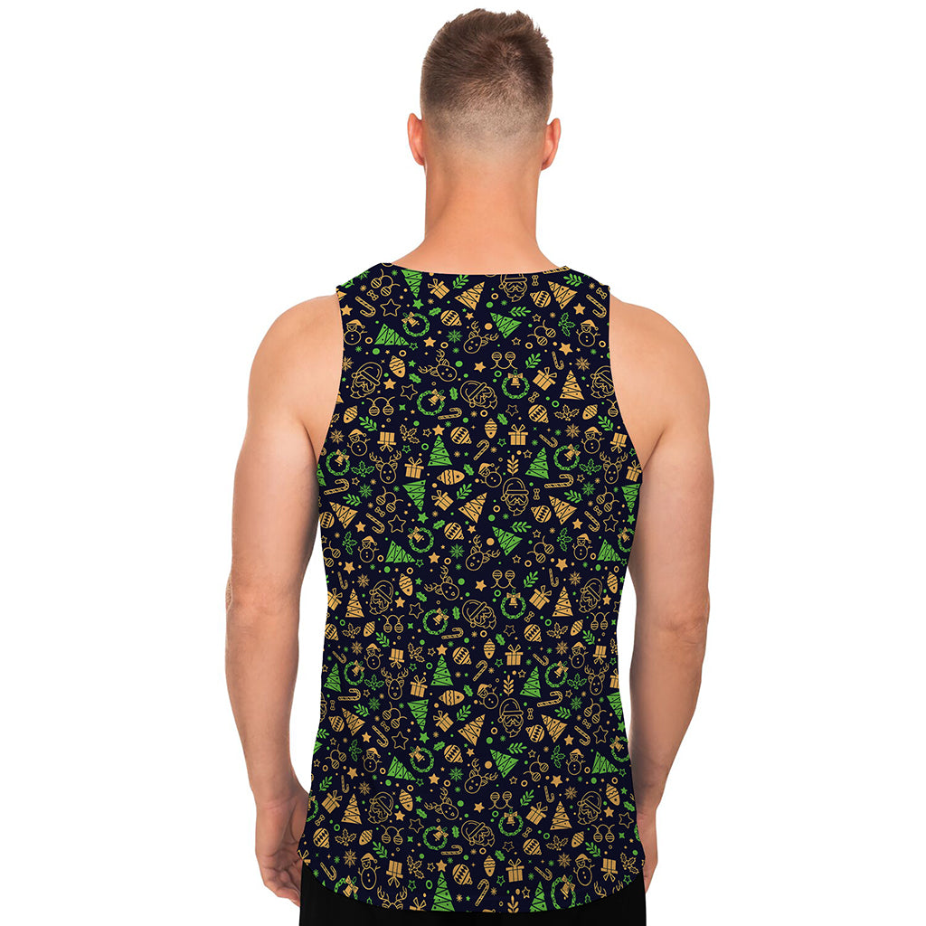 Christmas Party Elements Pattern Print Men's Tank Top