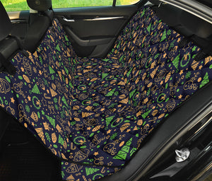 Christmas Party Elements Pattern Print Pet Car Back Seat Cover