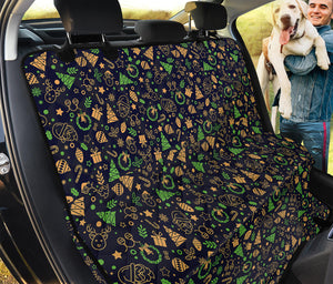 Christmas Party Elements Pattern Print Pet Car Back Seat Cover