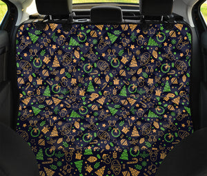 Christmas Party Elements Pattern Print Pet Car Back Seat Cover