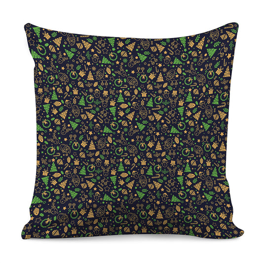 Christmas Party Elements Pattern Print Pillow Cover