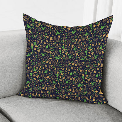 Christmas Party Elements Pattern Print Pillow Cover