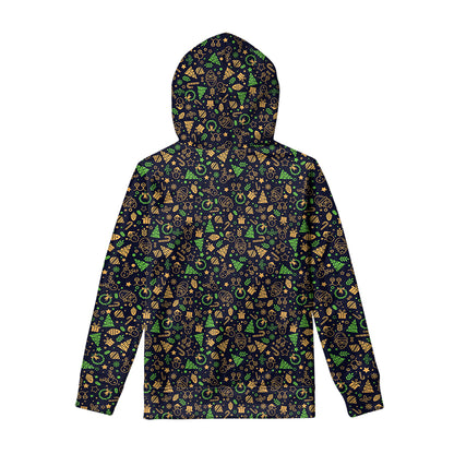 Christmas Party Elements Pattern Print Pullover Hoodie