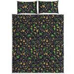 Christmas Party Elements Pattern Print Quilt Bed Set