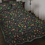 Christmas Party Elements Pattern Print Quilt Bed Set