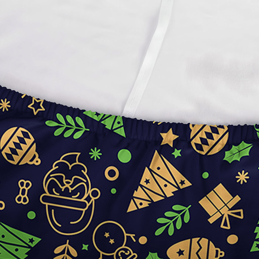 Christmas Party Elements Pattern Print Sofa Cover