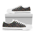 Christmas Party Elements Pattern Print White Low Top Sneakers