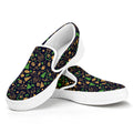 Christmas Party Elements Pattern Print White Slip On Sneakers