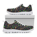 Christmas Party Elements Pattern Print White Running Shoes