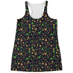 Christmas Party Elements Pattern Print Women's Racerback Tank Top