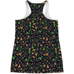 Christmas Party Elements Pattern Print Women's Racerback Tank Top