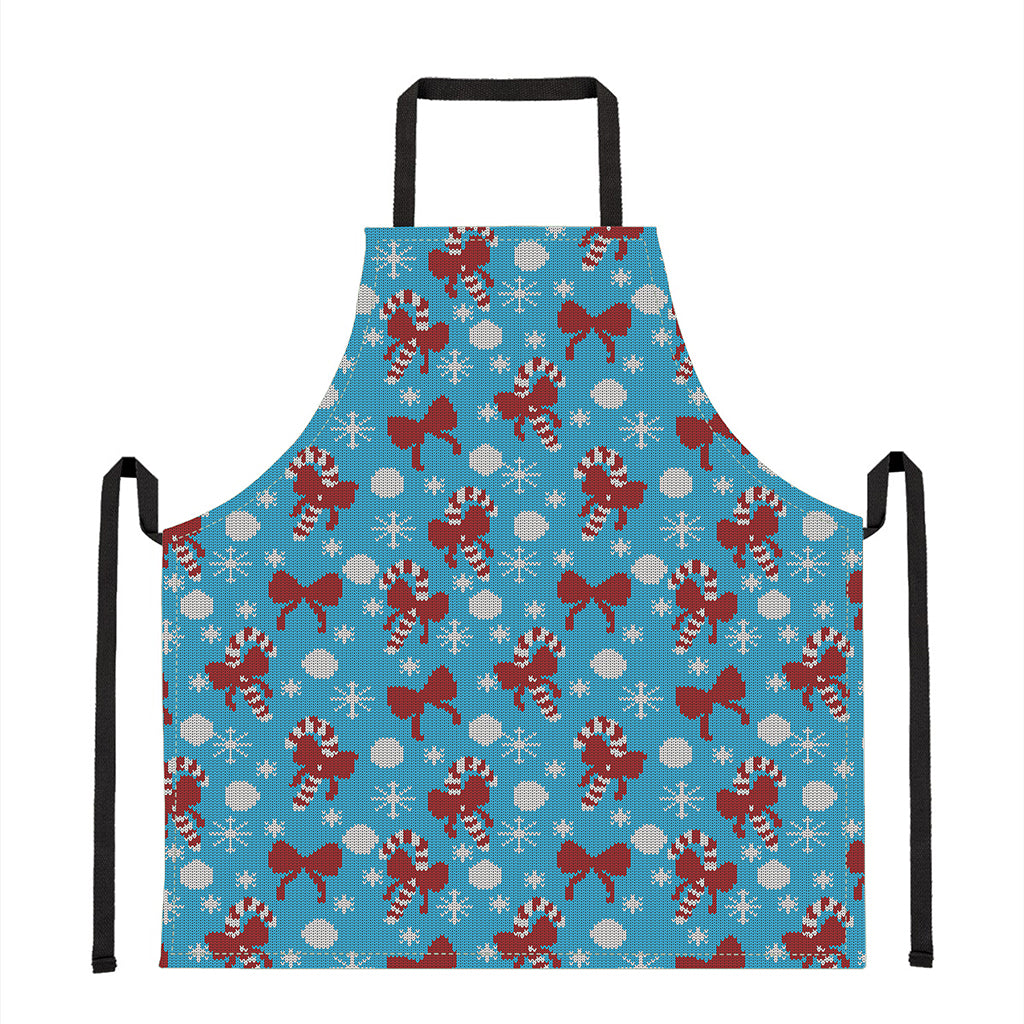 Christmas Party Knitted Pattern Print Apron