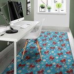 Christmas Party Knitted Pattern Print Area Rug