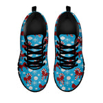 Christmas Party Knitted Pattern Print Black Sneakers