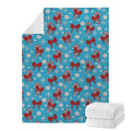 Christmas Party Knitted Pattern Print Blanket