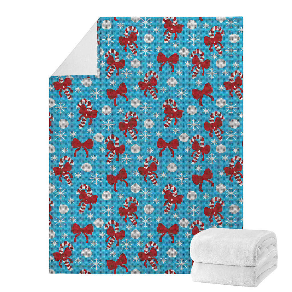 Christmas Party Knitted Pattern Print Blanket