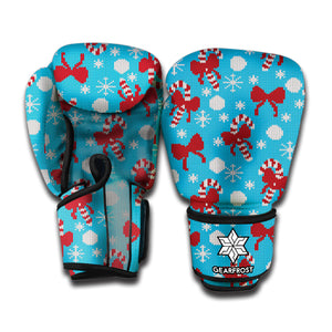 Christmas Party Knitted Pattern Print Boxing Gloves