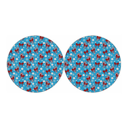 Christmas Party Knitted Pattern Print Car Coasters