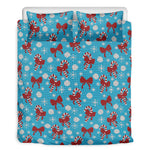 Christmas Party Knitted Pattern Print Duvet Cover Bedding Set